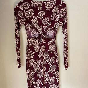 Red Rose Dress with back cuts